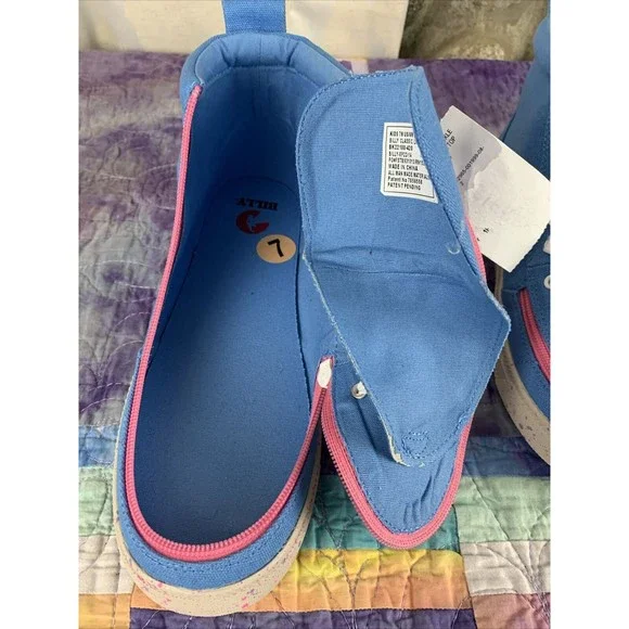 Billy Footwear Classic MDR High Top Girls Sneakers Size 7M Blue/Pink BK22100 Zip - Picture 7 of 9